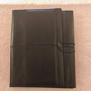 Black Leather Document Folder/Briefcase